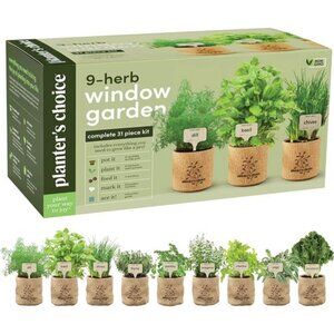 9 Herb Indoor Window Garden Kit - Mother's Day Gift - House Plants Seeds